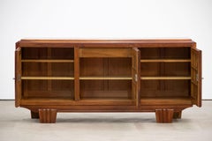 Brutalist Solid Oak Sideboard, France, 1940s