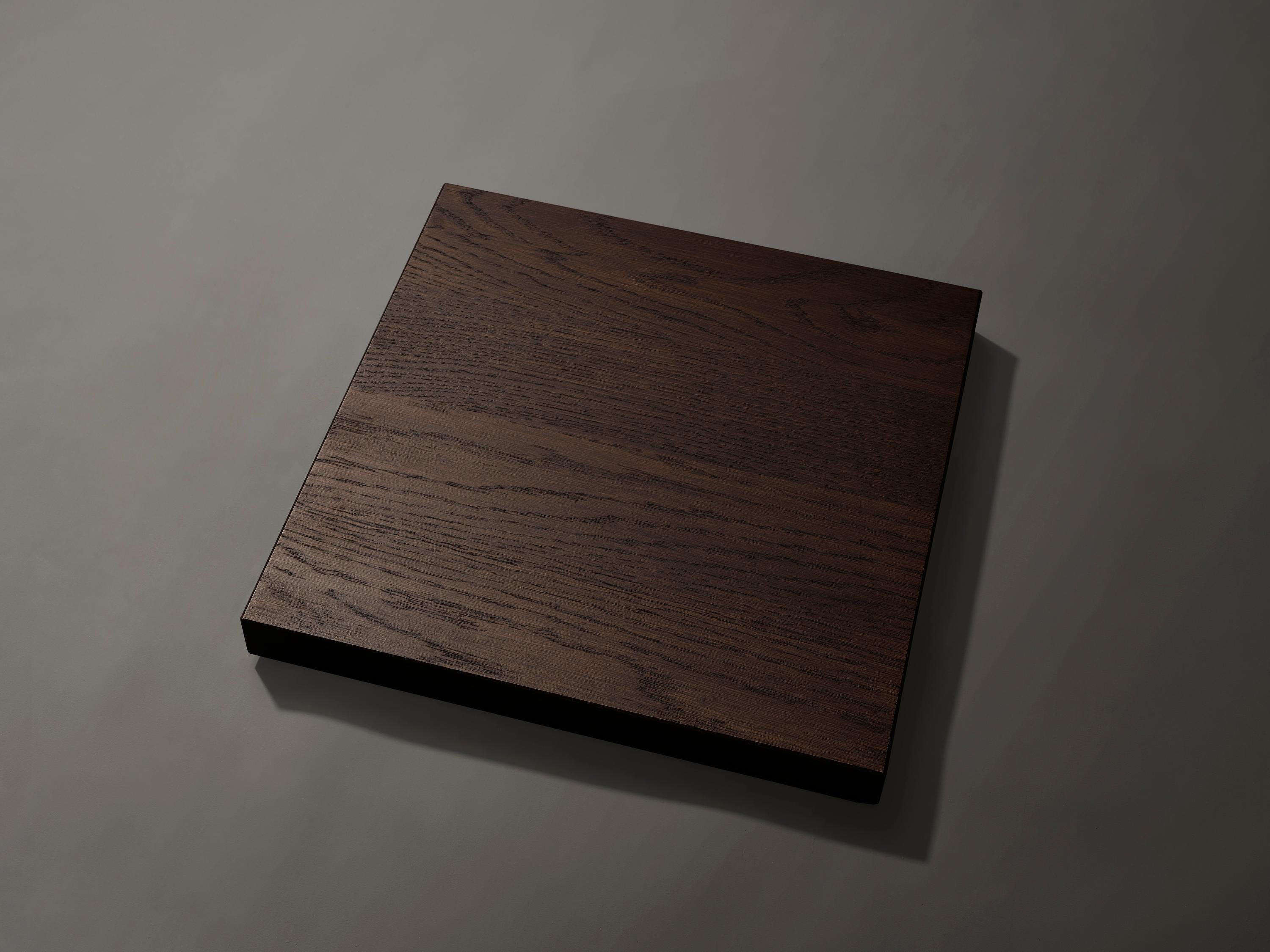 Oak Brutalist Solid Walnut Fenestra Console For Sale