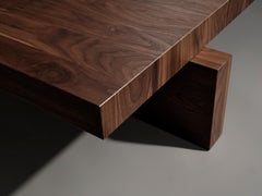 Brutalist Solid Walnut Wooden Hari Coffee Table