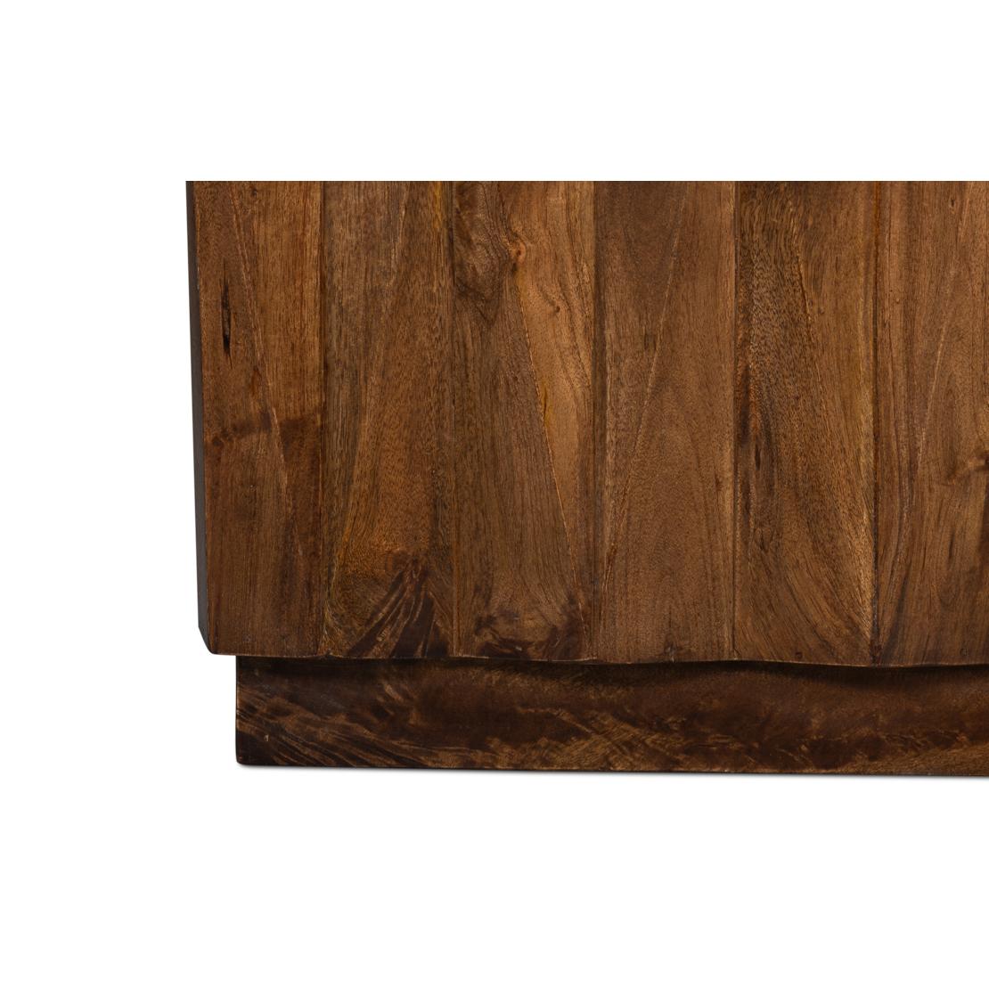 Brutalist Solid Wood Coffee Table For Sale 5