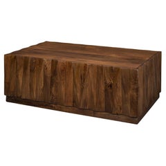 Brutalist Solid Wood Coffee Table