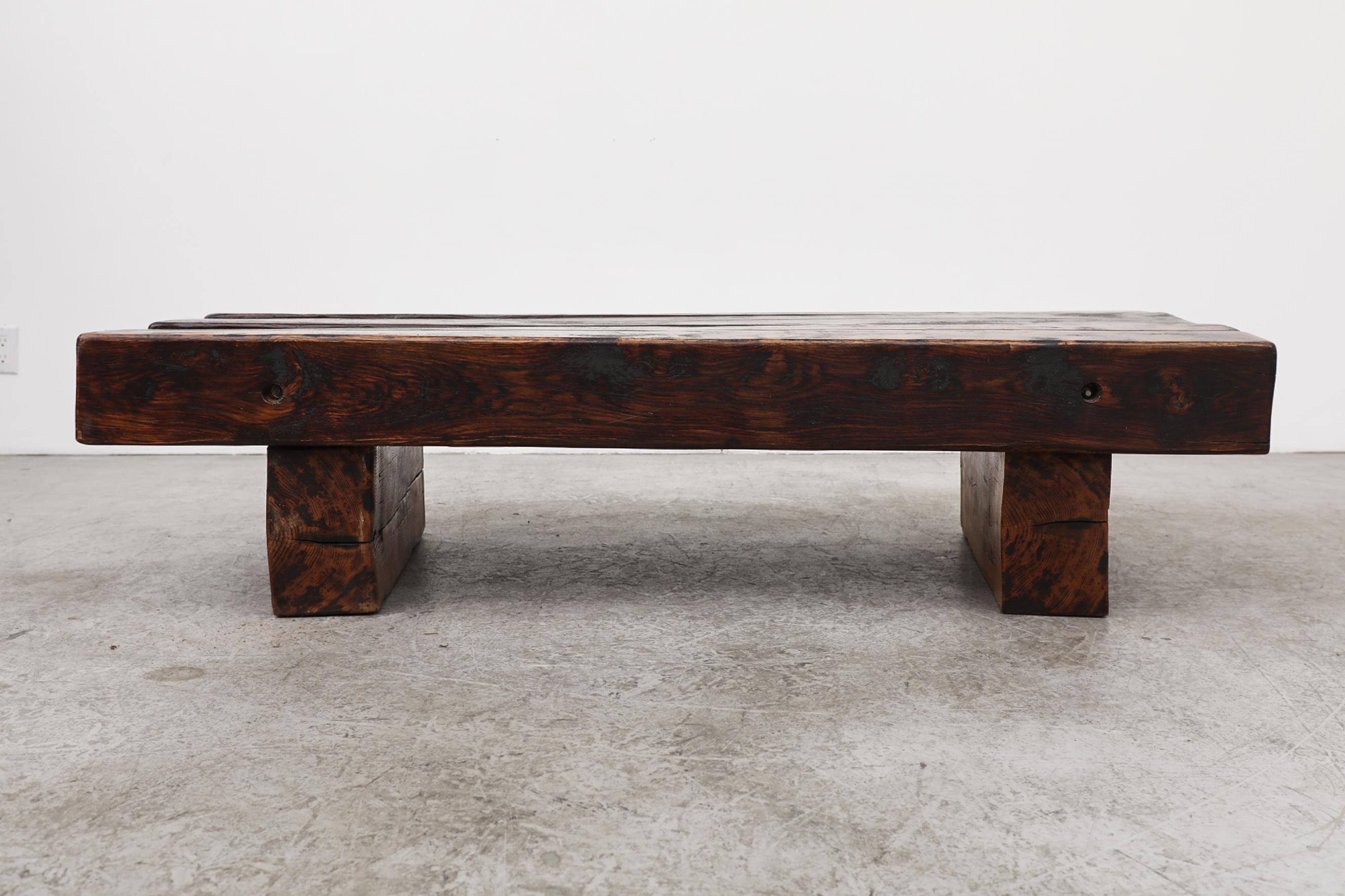railroad tie coffee table