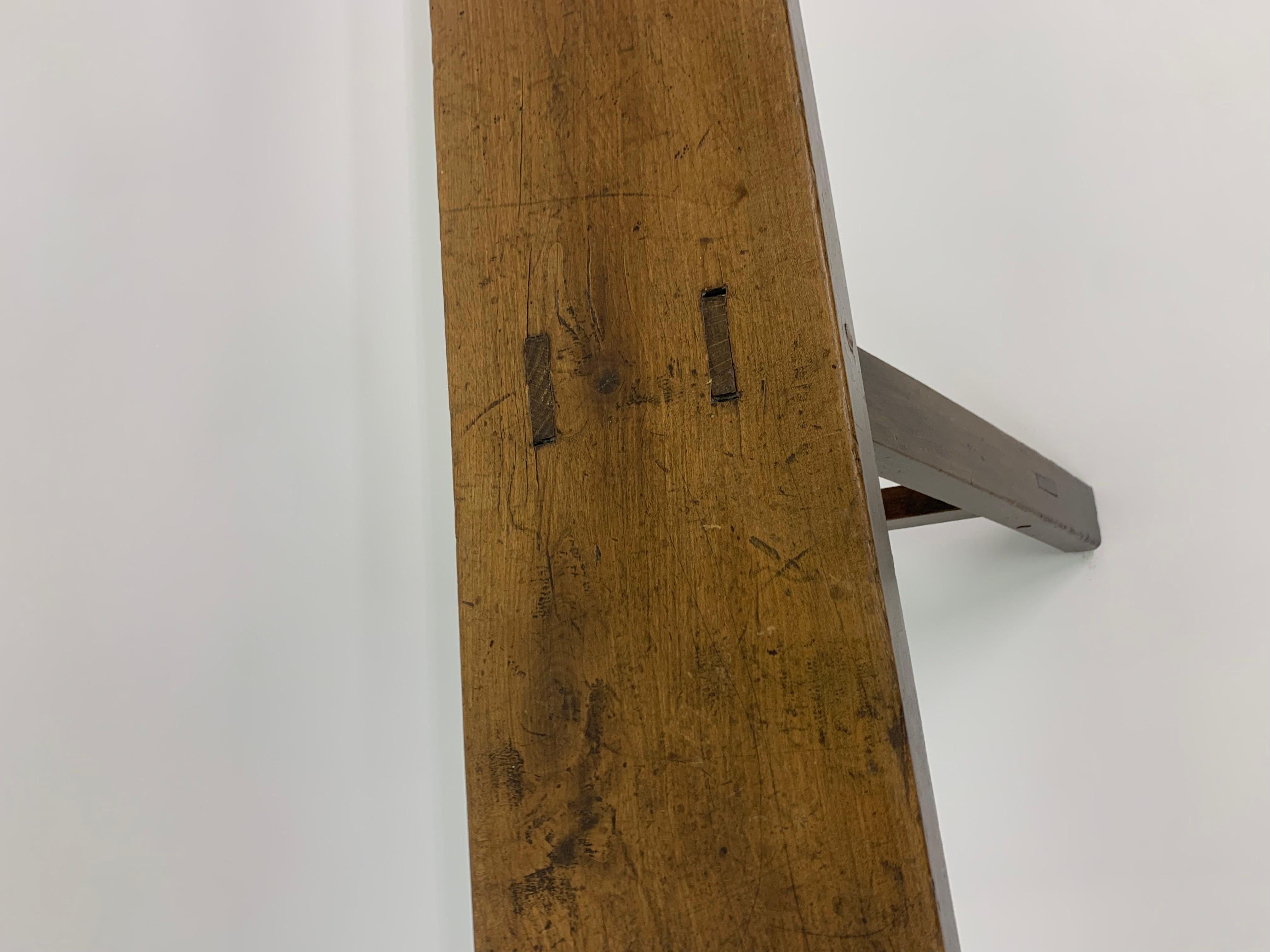 Brutalist Solid Wooden Bench, 1970’s For Sale 8