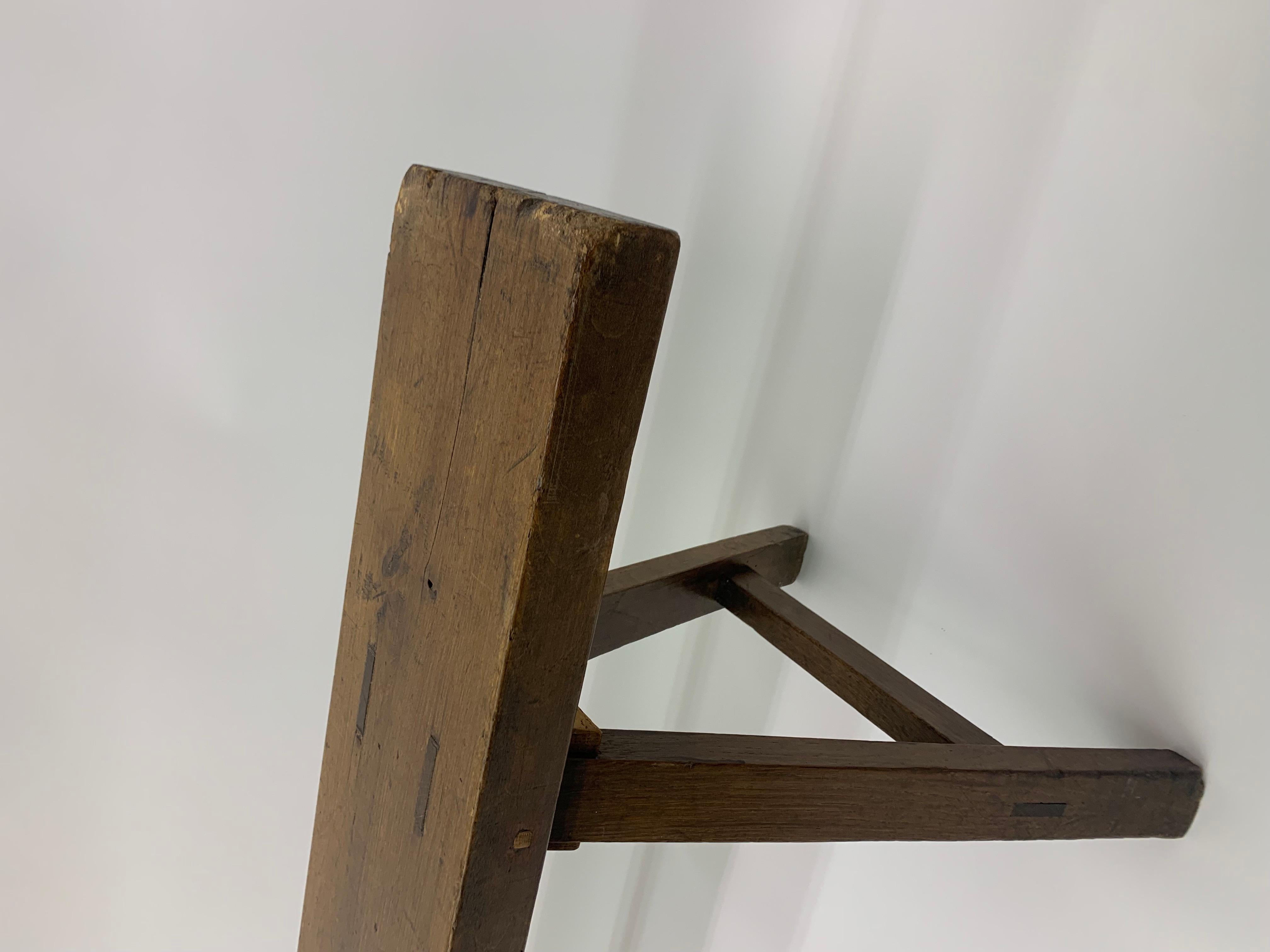 Brutalist Solid Wooden Bench, 1970’s For Sale 10