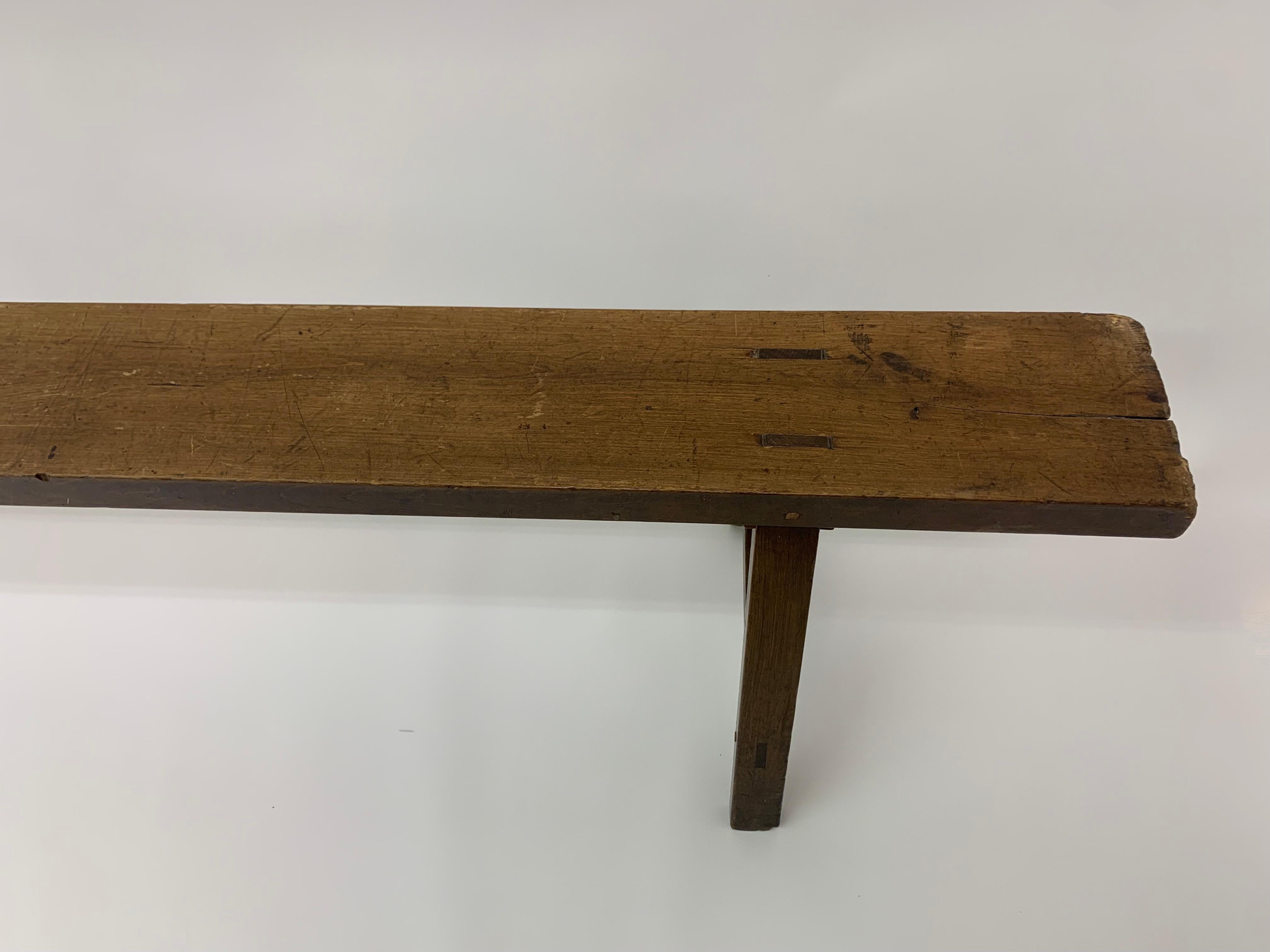 Brutalist Solid Wooden Bench, 1970’s For Sale 2