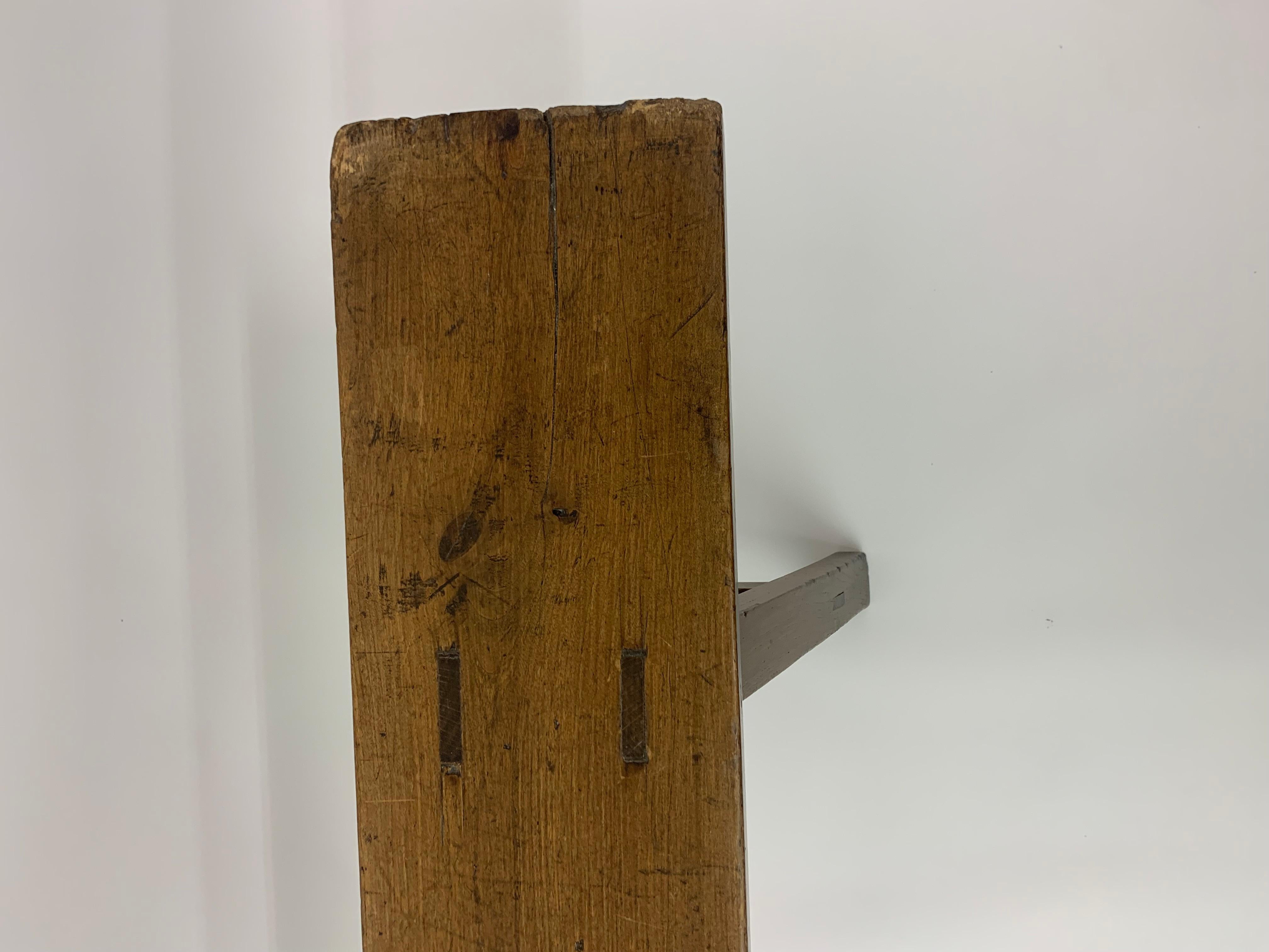 Brutalist Solid Wooden Bench, 1970’s For Sale 3