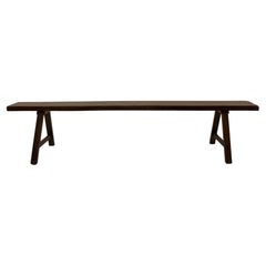 Used Brutalist Solid Wooden Bench, 1970’s