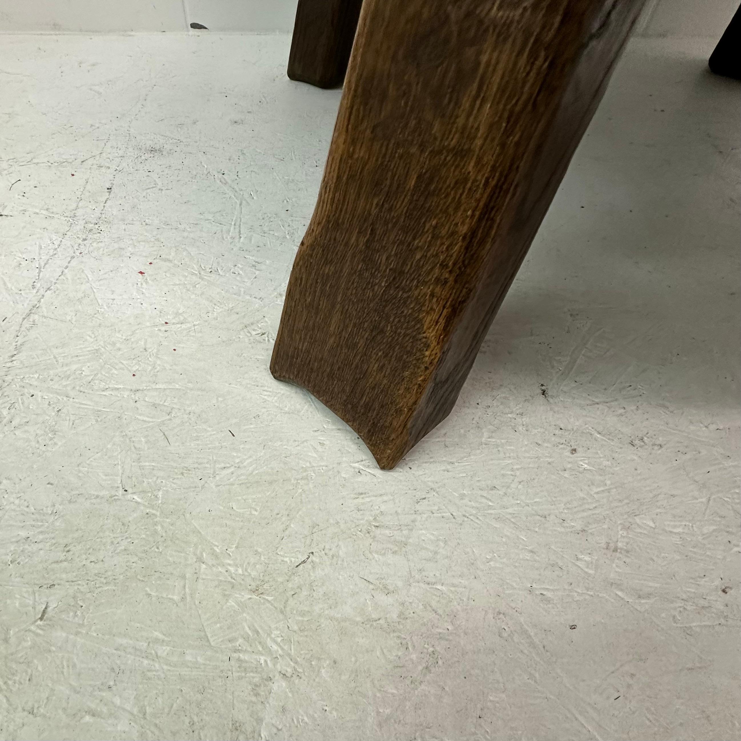 Brutalist solid wooden Coffee table , 1970’s For Sale 14