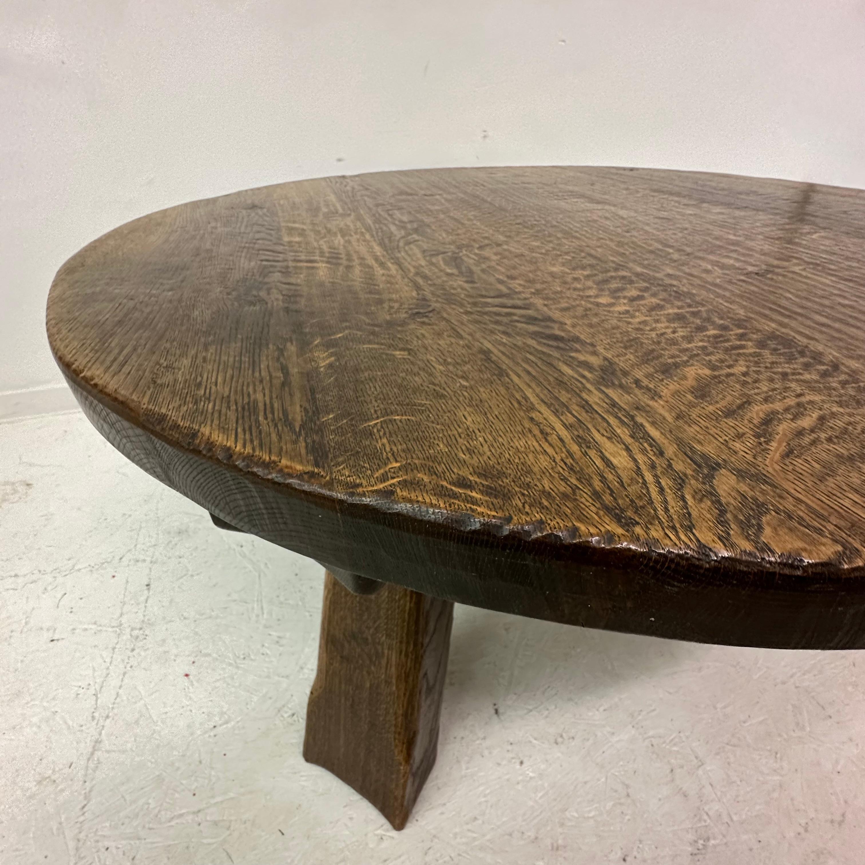 Brutalist solid wooden Coffee table , 1970’s For Sale 15