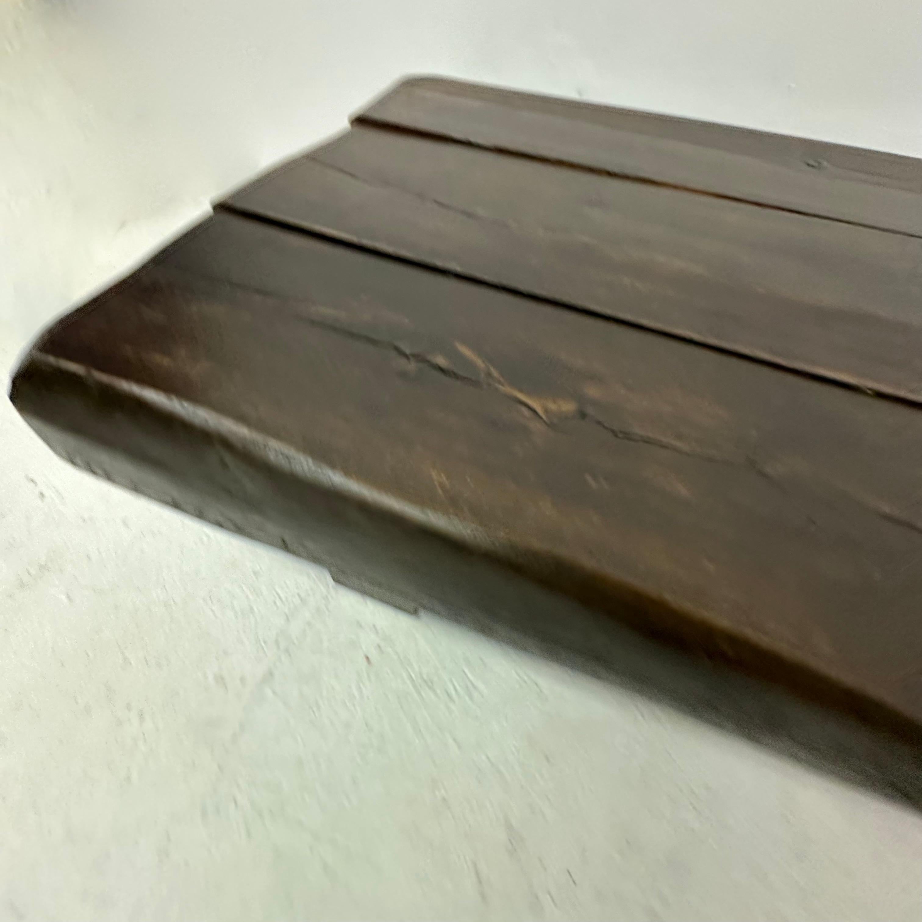 Brutalist solid wooden coffee table , 1970's For Sale 14