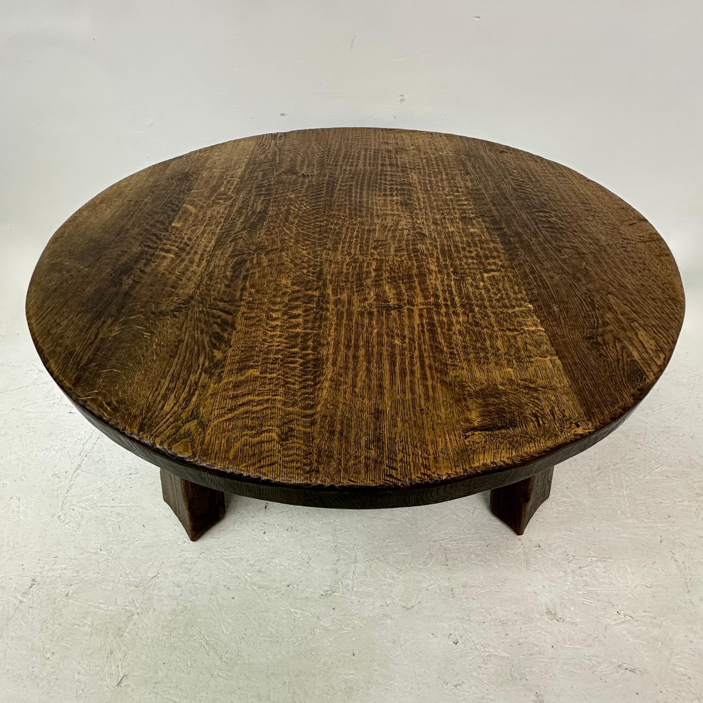 Brutalist solid wooden Coffee table , 1970’s For Sale 3