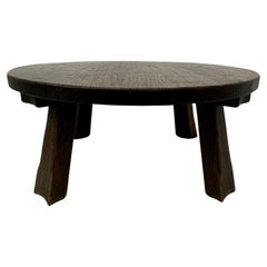 Used Brutalist solid wooden Coffee table , 1970’s
