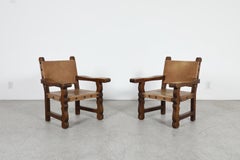 Brutalist Spanish Colonial Lounge Chairs by Biosca, Spain, 1960s