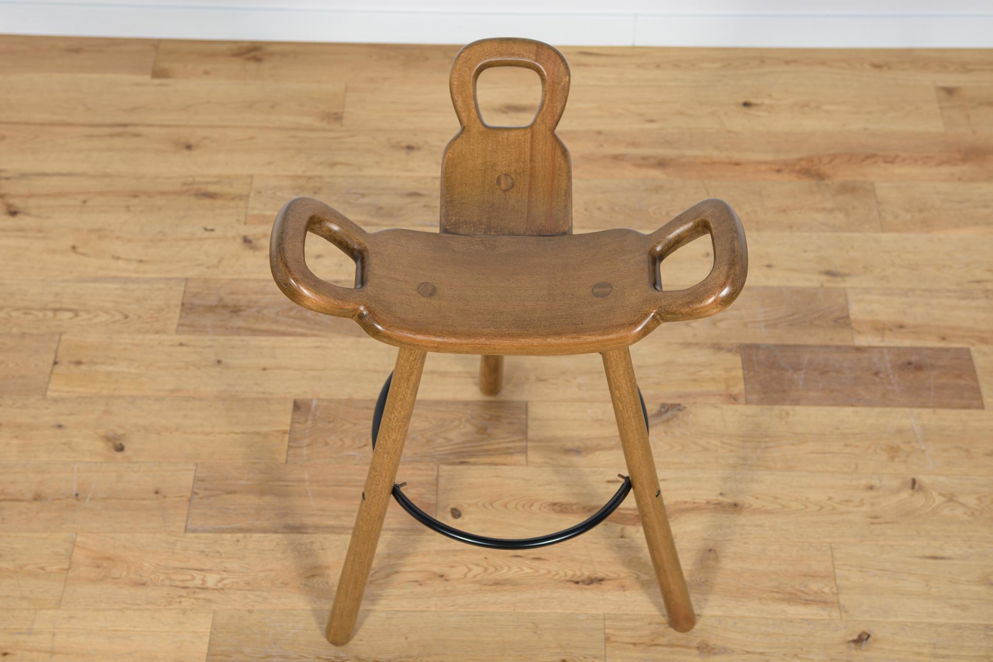 Late 20th Century Brutalist Spanish Marbella Bar Stool, 1970s For Sale