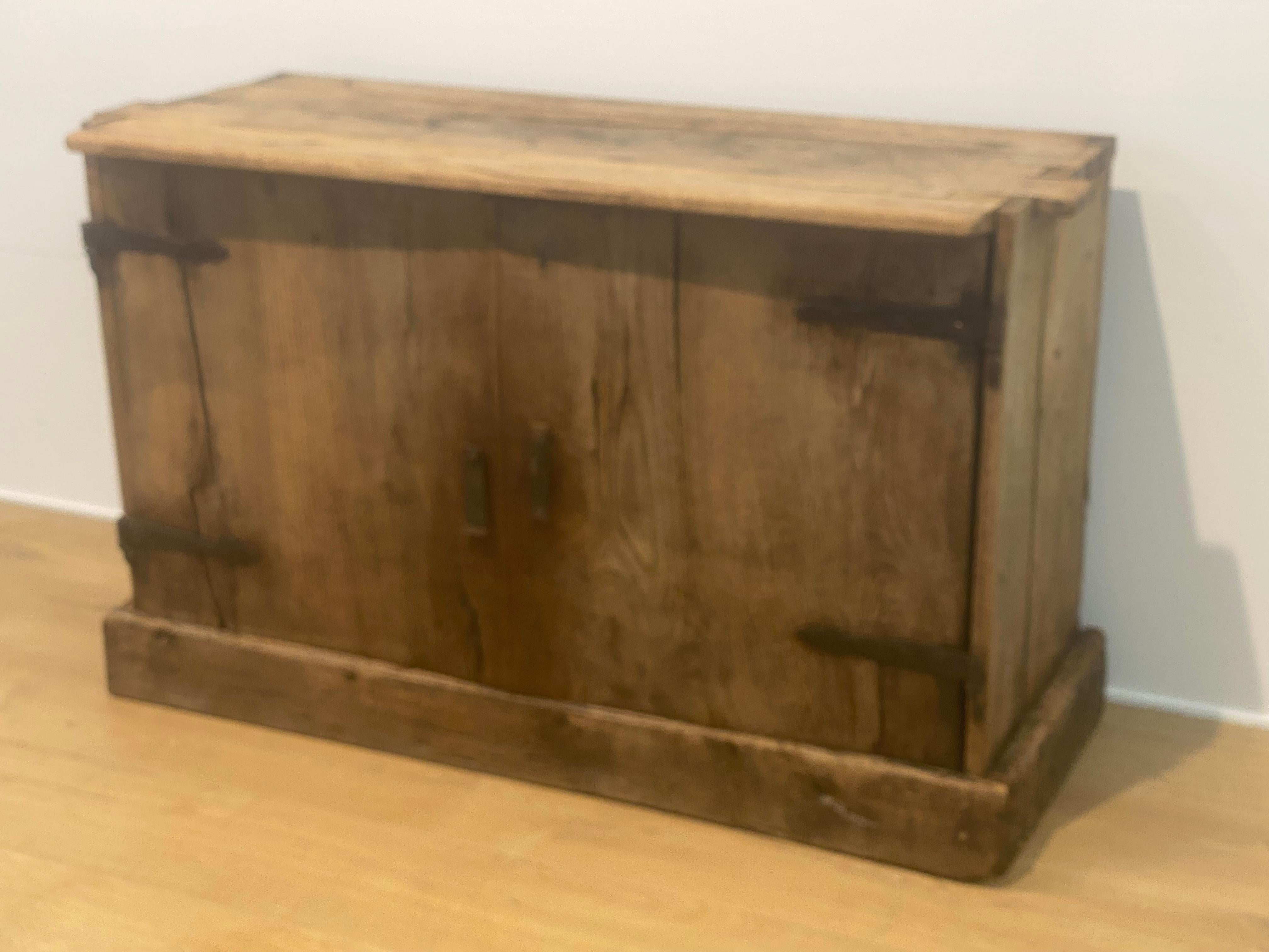 Chestnut Brutalist Spanish small Cabinet For Sale