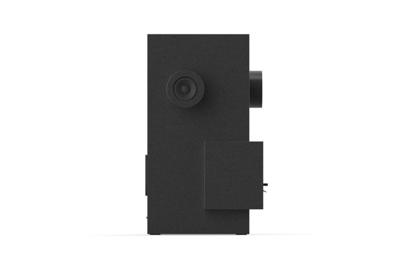Brutalist Speaker in Black by Transparent In New Condition For Sale In Brooklyn, NY