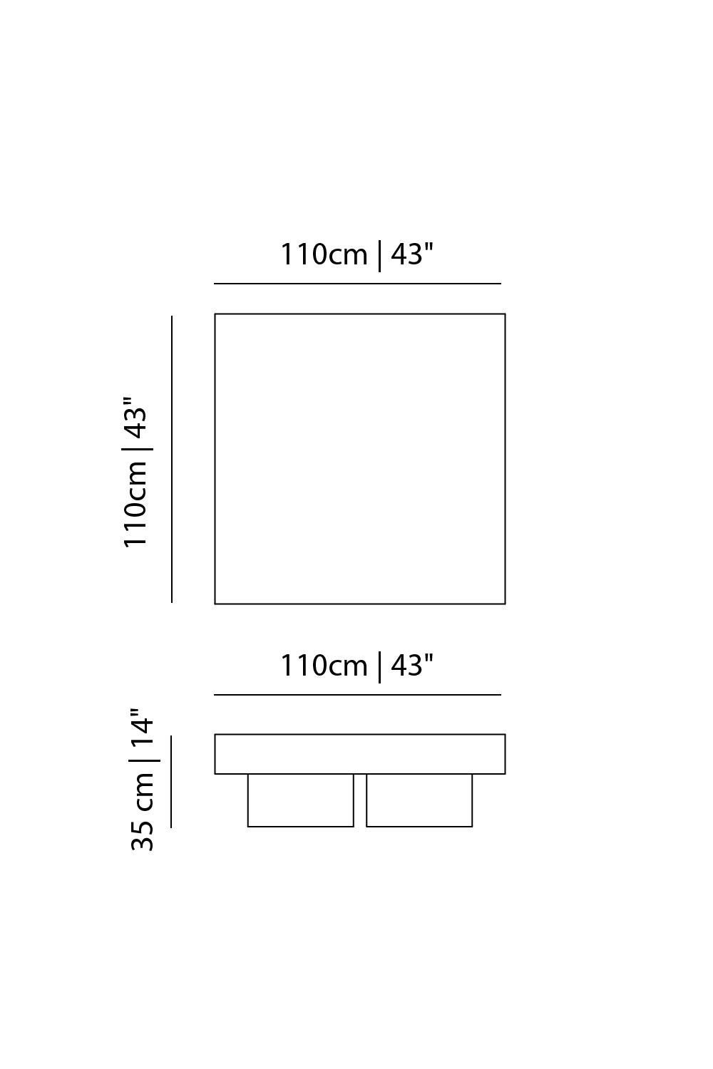 Table basse carrée brutaliste en placage de bois chaud Podio par NONO en vente 1