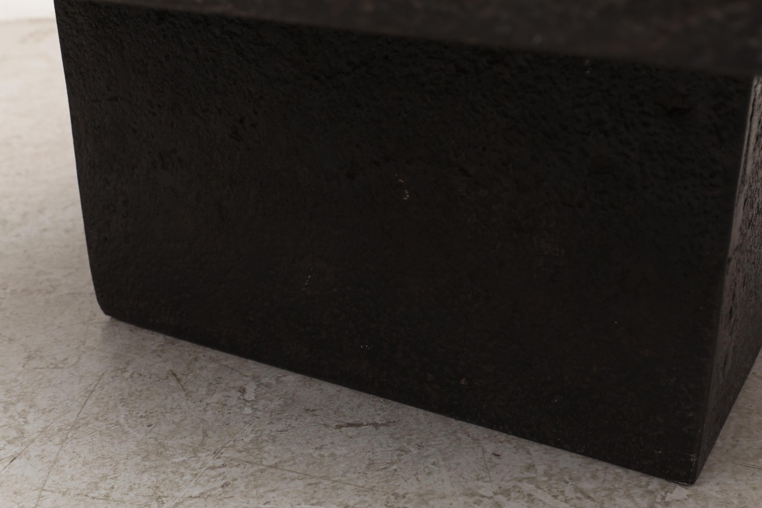 Brutalist Square Faux Lava Stone Coffee Table 6