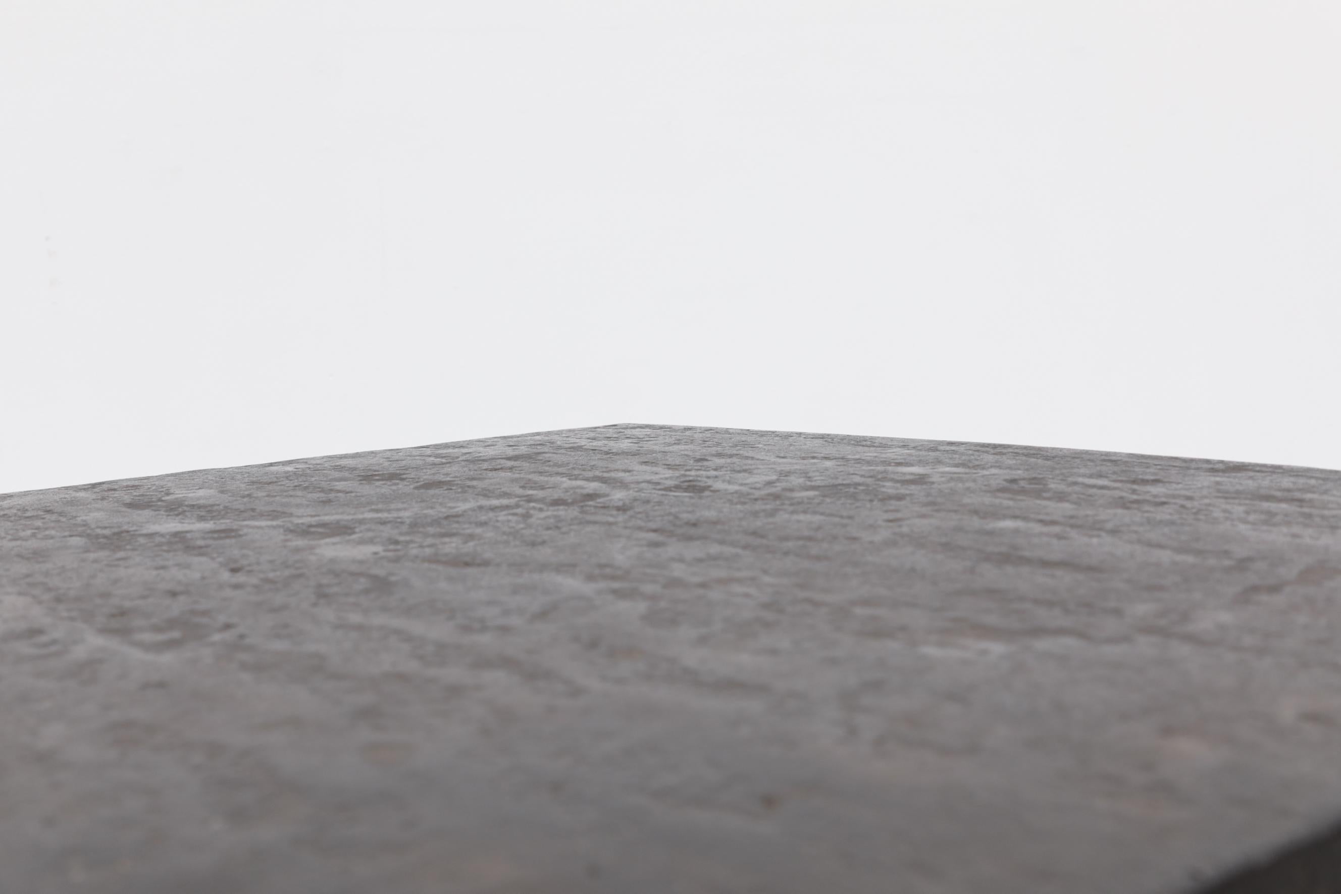 Brutalist Square Faux Lava Stone Coffee Table 8