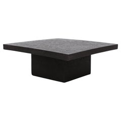 Brutalist Square Faux Lava Stone Coffee Table