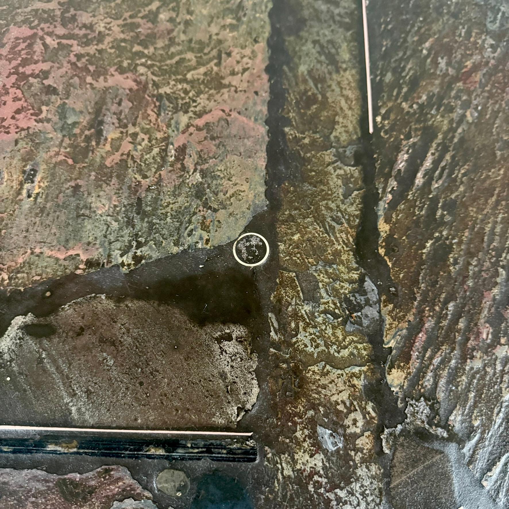 Table basse brutaliste carrée en pierre d'ardoise par le sculpteur Paul Kingma, Pays-Bas en vente 2