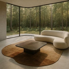 Brutalist Square Slate Stone Coffee Table by Sculptor Paul Kingma, Netherlands