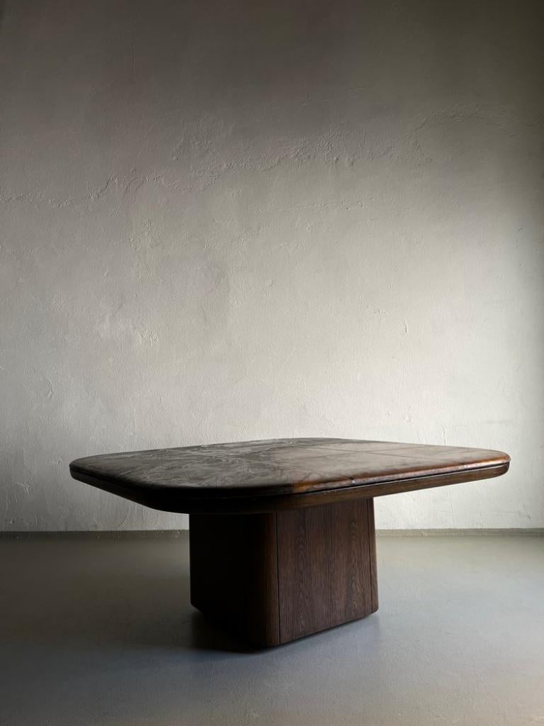 German Brutalist Square Stone Coffee Table Hohnert Design, 1970s For Sale