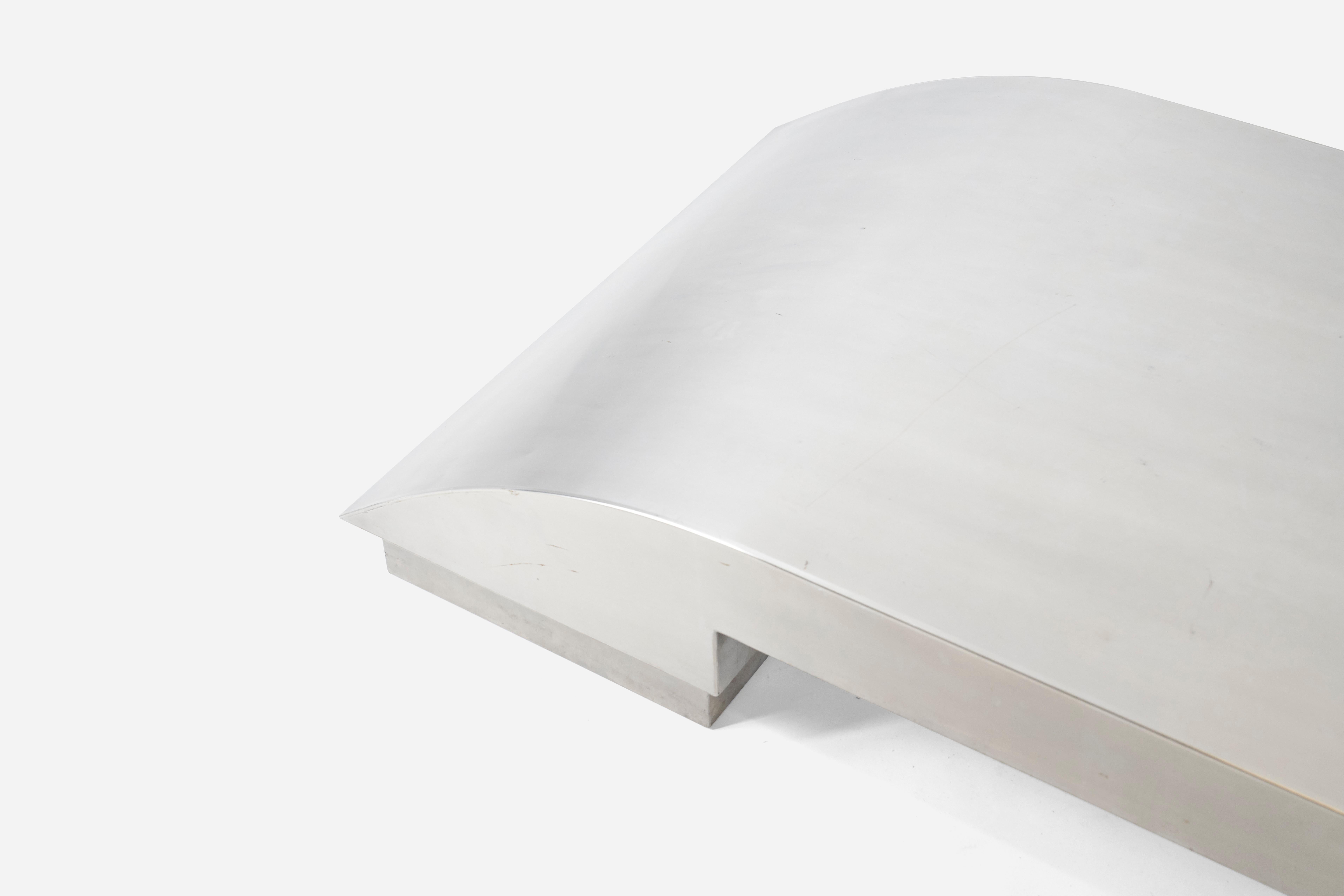 American Stainless Steel Chaise Lounge, Style of Maria Pergay