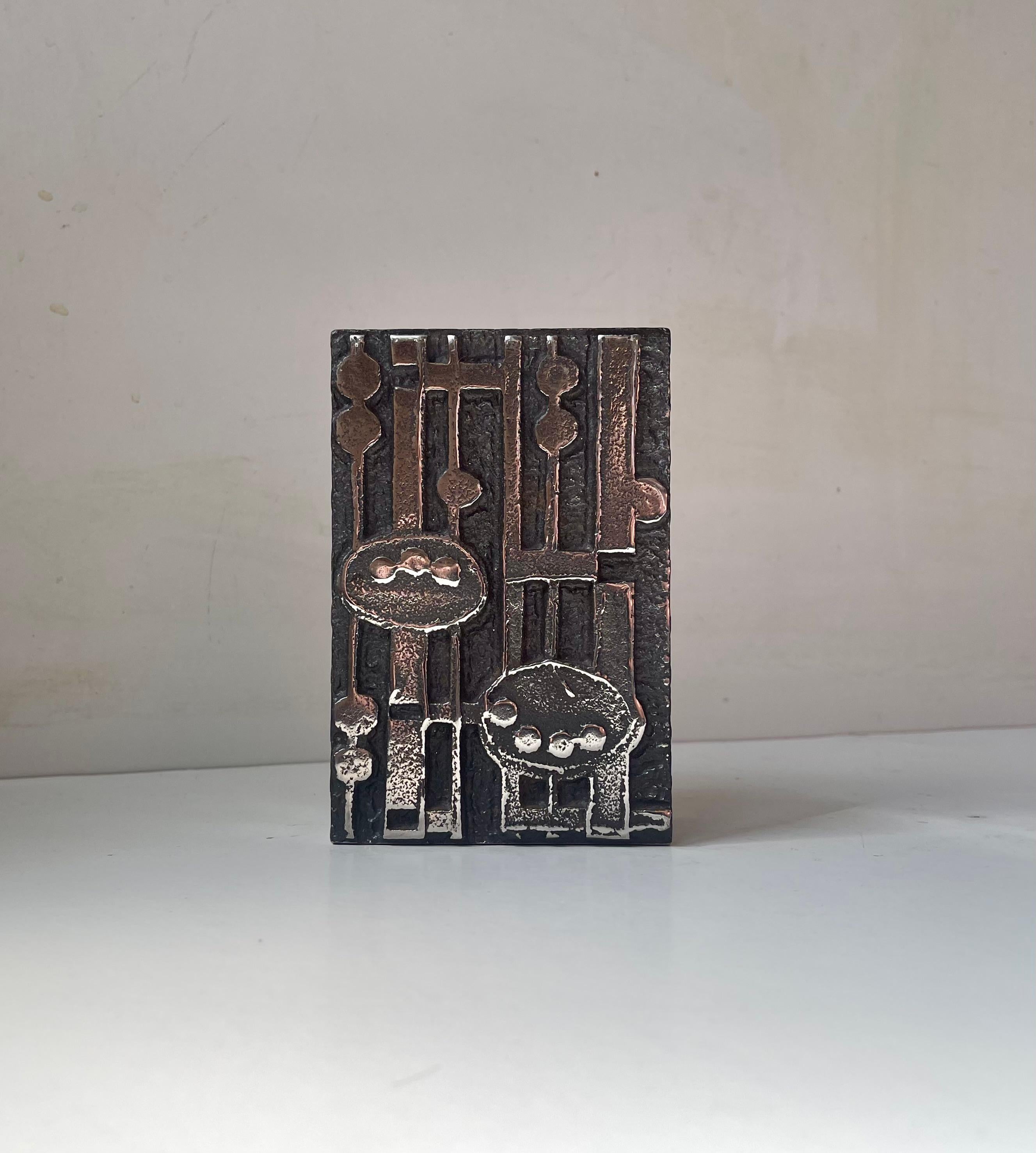 Brutalist Stainless Steel Vase by Olav Joff for Polaris/Figgjo, Norway 1970s In Good Condition For Sale In Esbjerg, DK