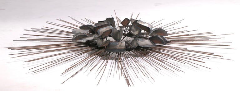 Brutalist Starburst Metal Sculpture Att. to Jere For Sale 8