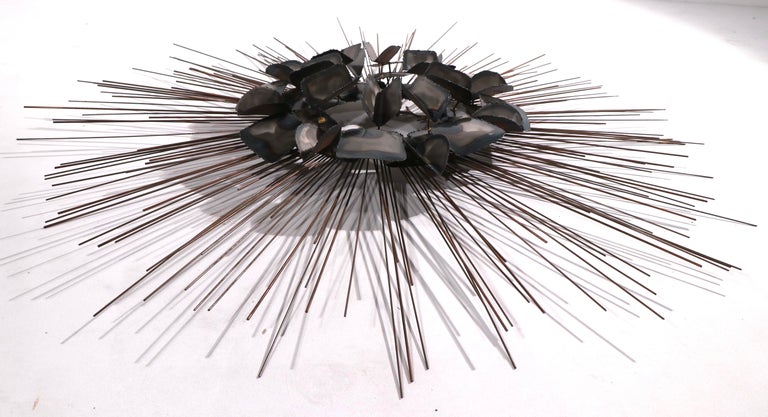 Brutalist Starburst Metal Sculpture Att. to Jere In Good Condition For Sale In New York, NY