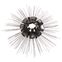 Brutalist Starburst Metal Sculpture Att. to Jere