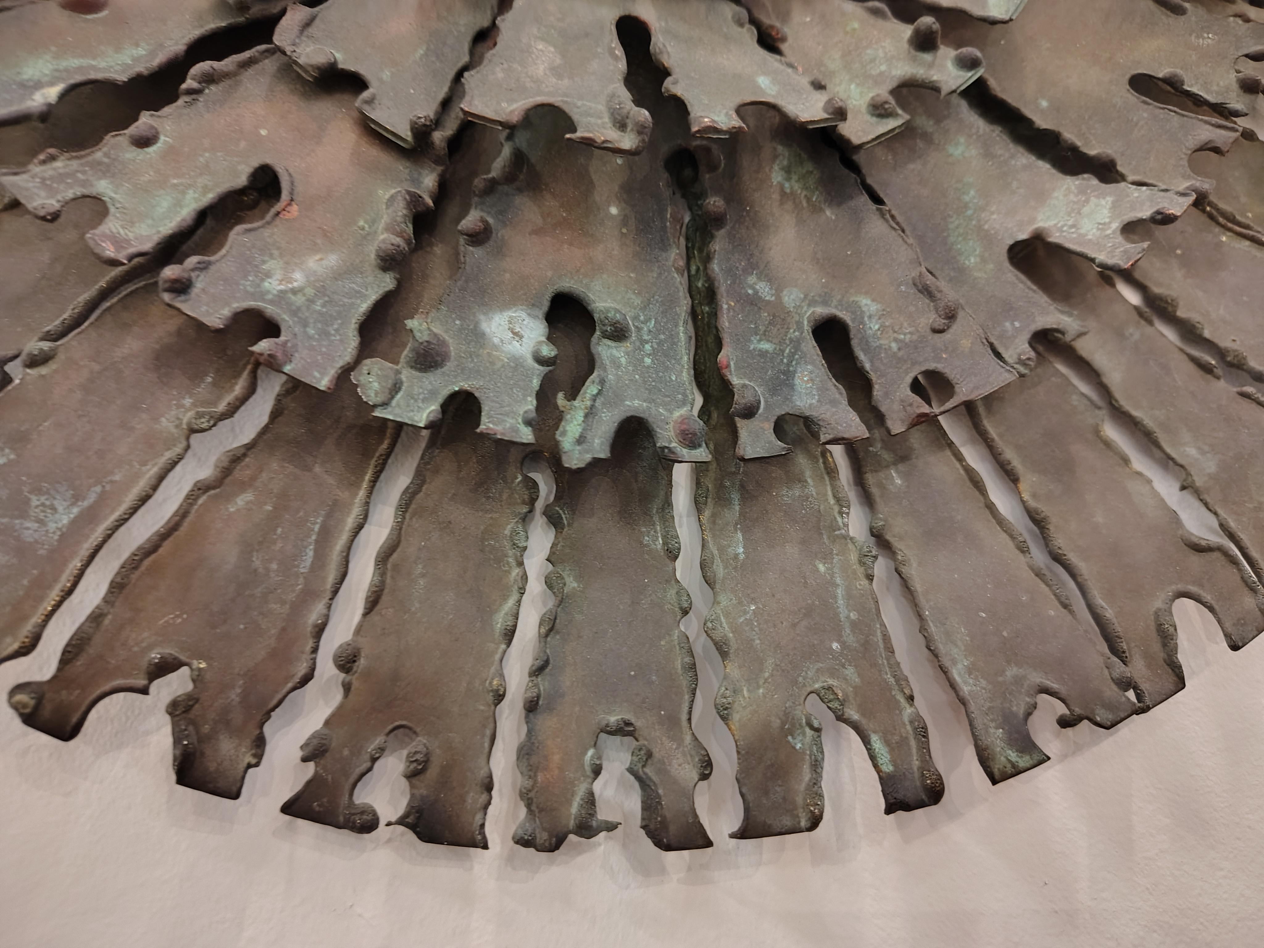 Brutalisme Sculpture murale Brutalist Starburst 1960's en vente