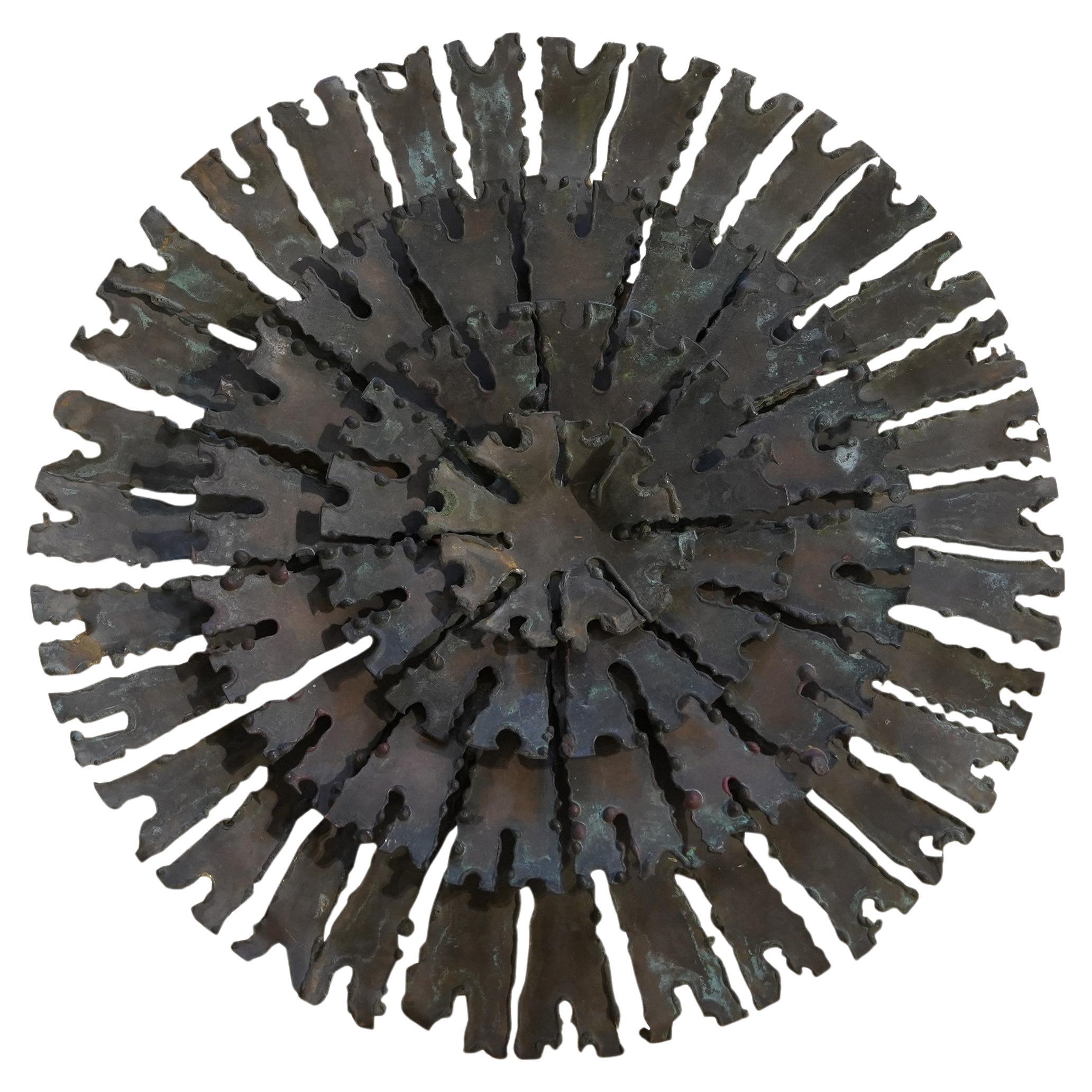 Sculpture murale Brutalist Starburst 1960's en vente