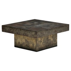 Brutalist Steel Coffee Table, France, 1970s
