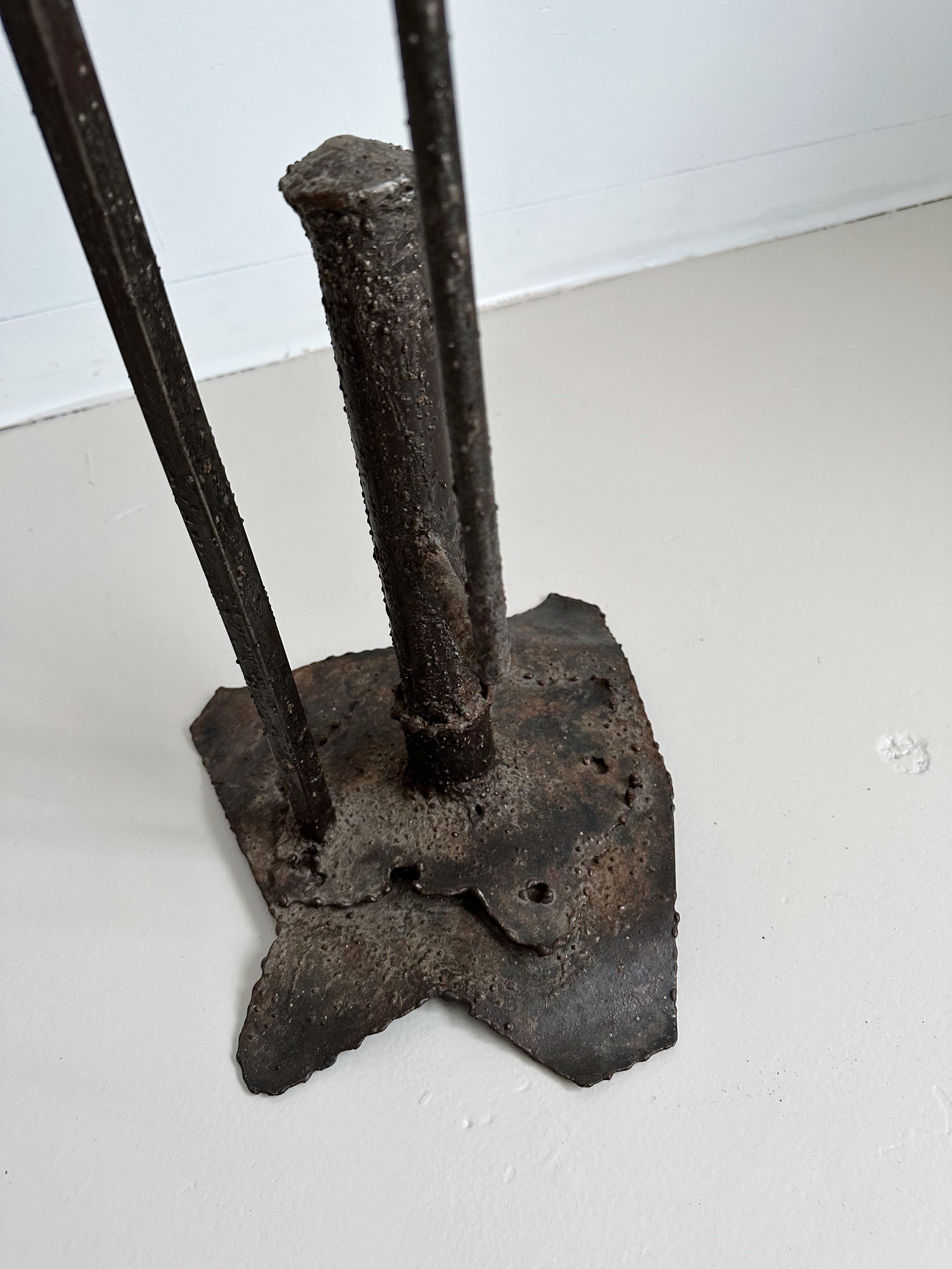 Sculpture Murale Brutale Objects For Objects Avec Bougeoir Par Henrik Horst Danemark 1970