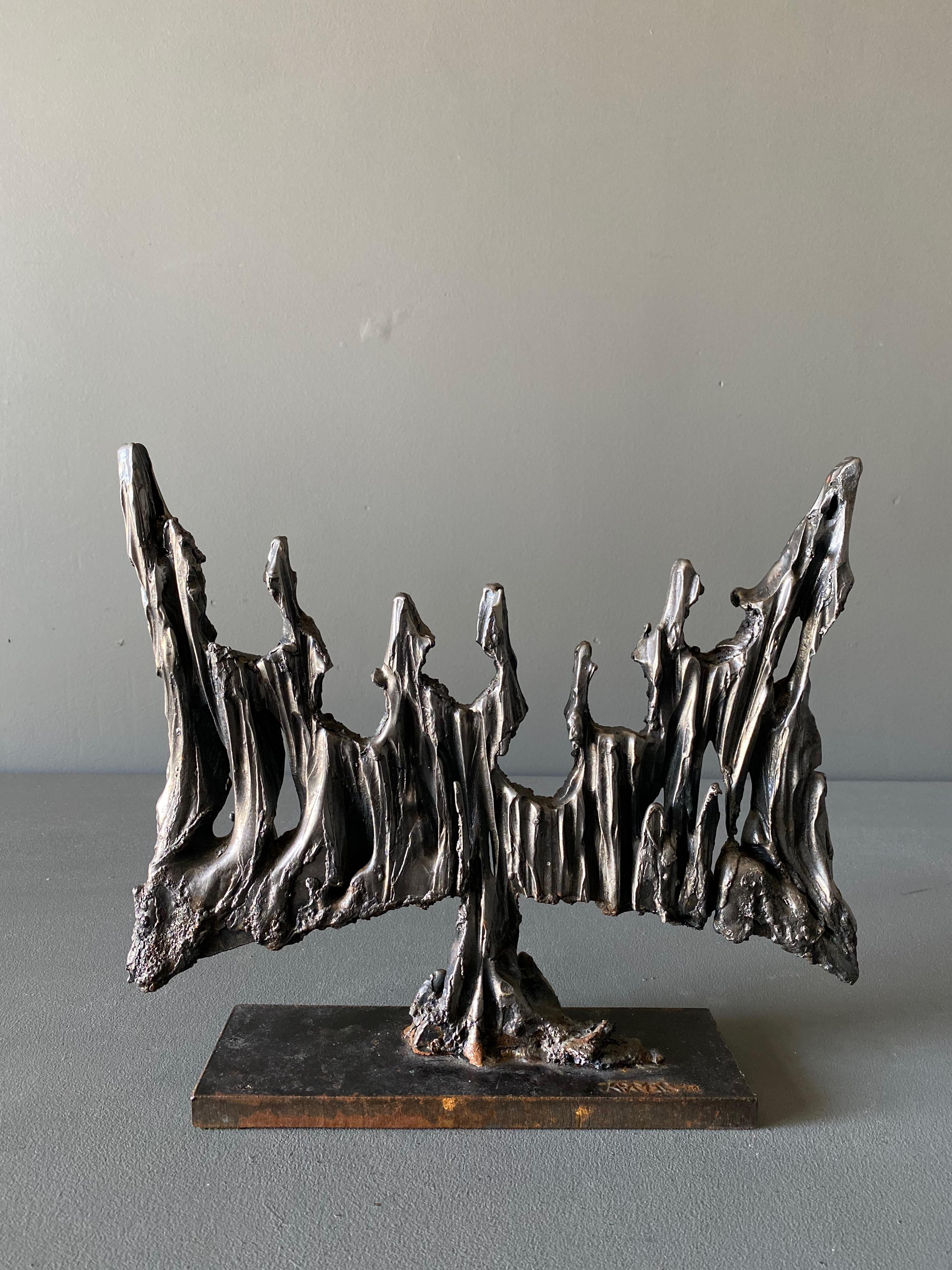 Late 20th Century Brutalist Steel Sculpture By Boris Kramer