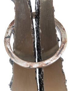 Brutalist Steel Sculpture, Canadian, circa 1979, Signed Chauveau