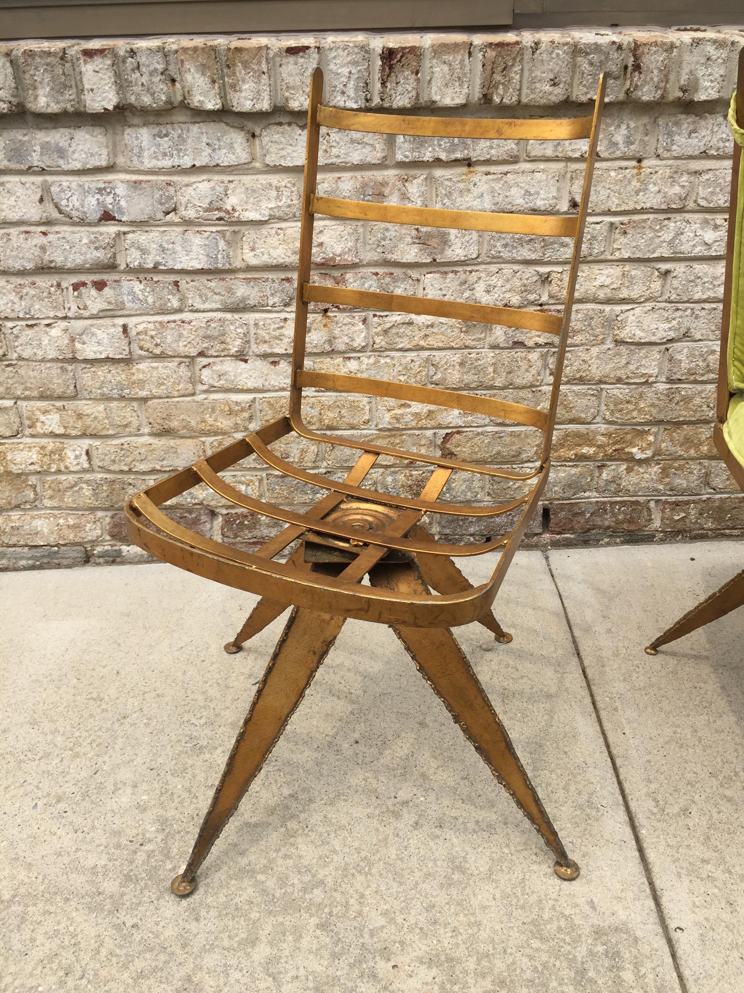 Brutalist Steel Swivel Dining Chairs, Set of 6 7