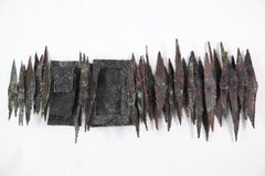 Brutalist Steel Wall Sculpture