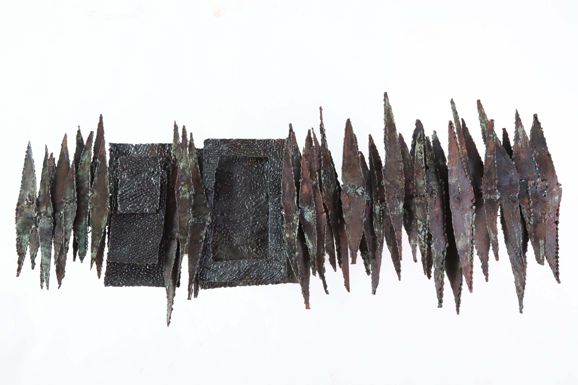 Brutalist Steel Wall Sculpture 14