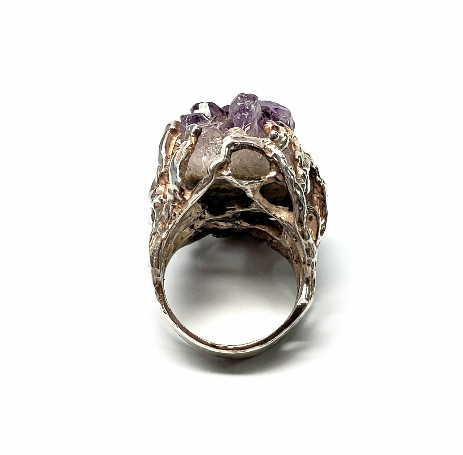 raw amethyst rings