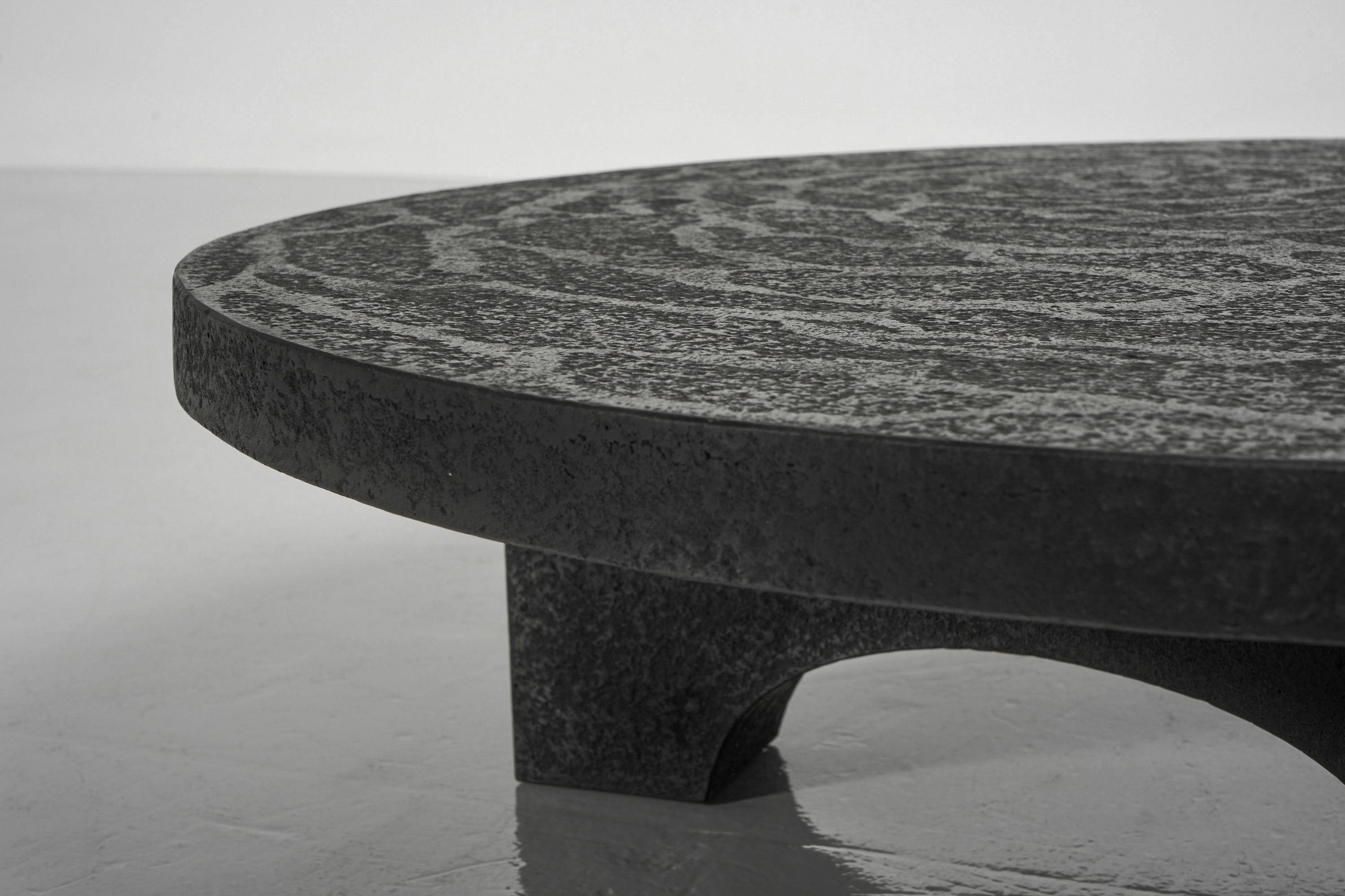 Stunning Brutalist shaped coffee table, made in The Netherlands 1960s. Although we don’t know who made this table, it shows a stunning design, created into perfection with all characteristics of a quality piece. It has something from the designs by