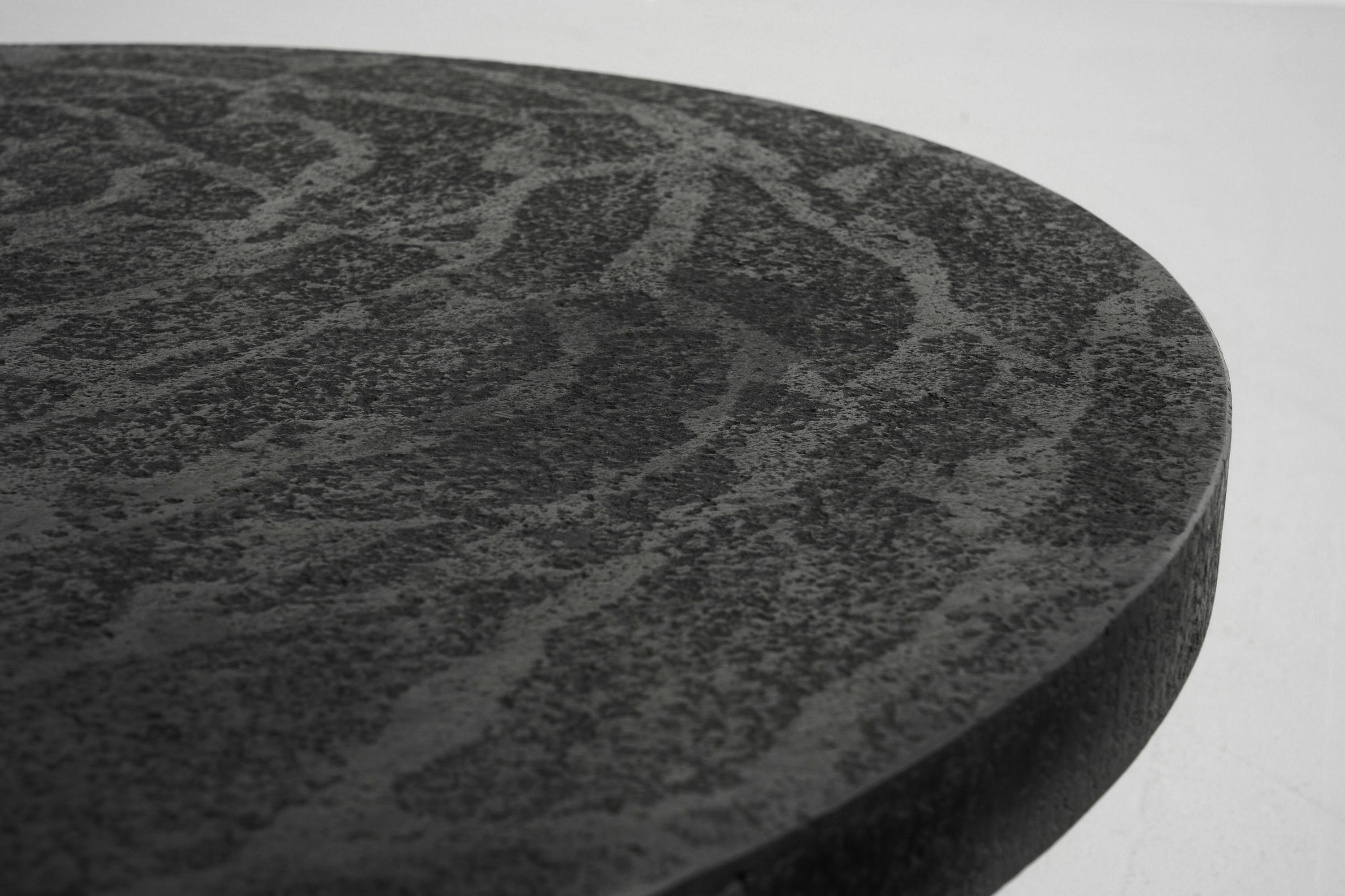 Resin Brutalist Stone Black Coffee Table the Netherlands, 1960