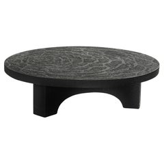 Brutalist Stone Black Coffee Table the Netherlands, 1960