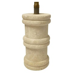Brutalist Stone Carved Lamp in the Style of Albert Tormos, France, 1970s Brutalist Stone Carved Lamp in the Style of Albert Tormos, France, 1970s
