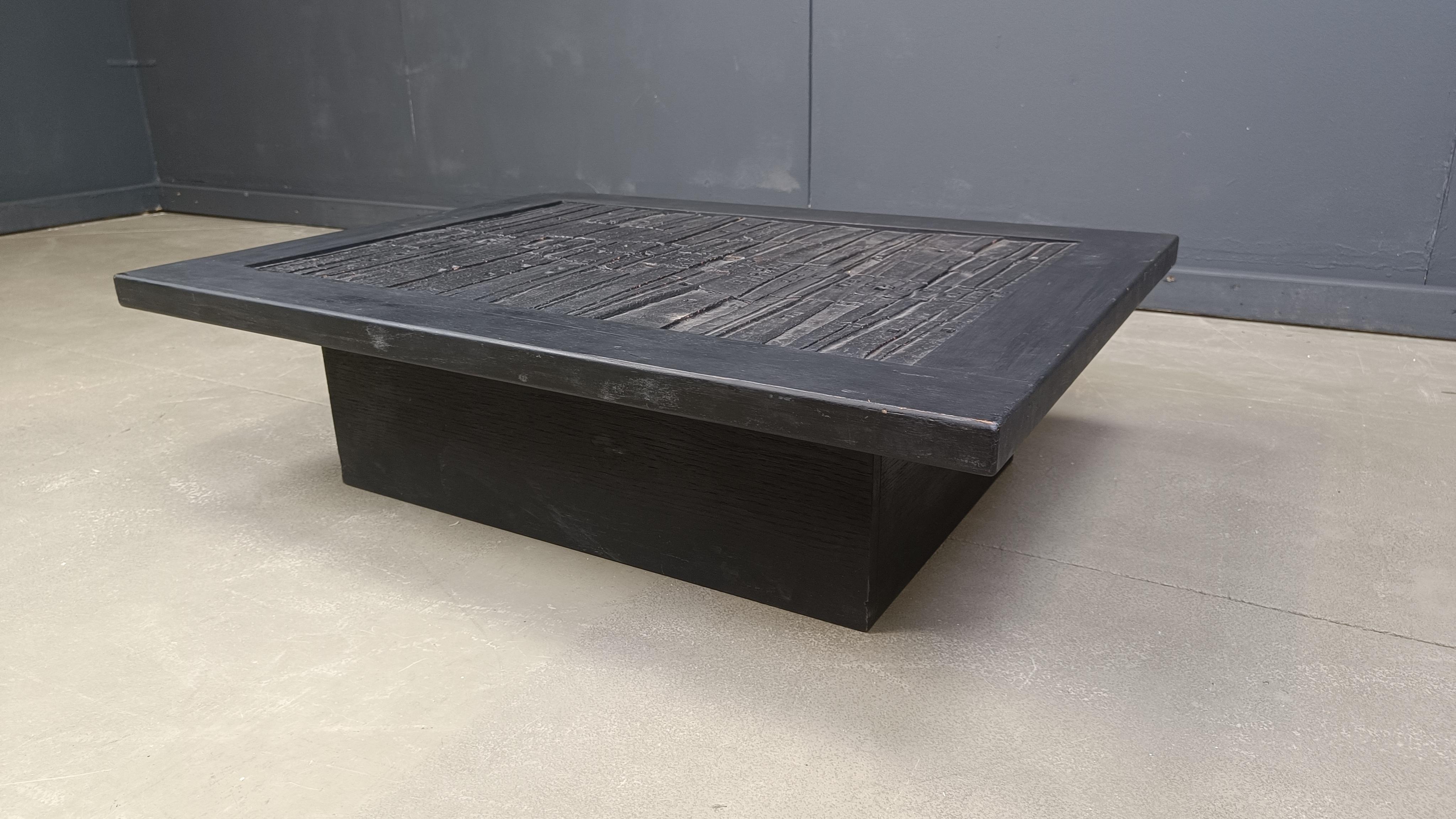 Brutalist stone coffee table, Made In belgium, 1960s For Sale 4