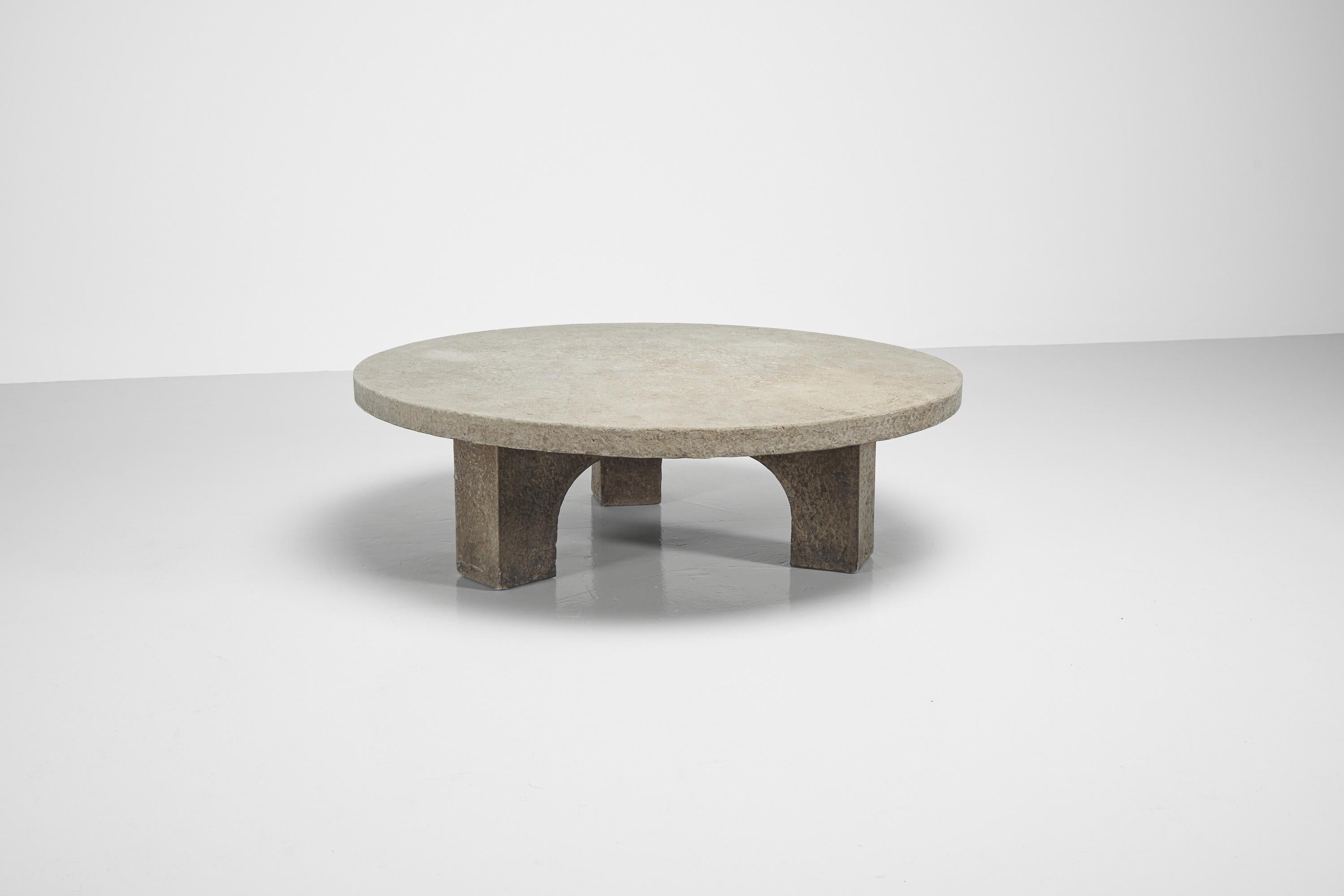 Late 20th Century Brutalist Stone Coffee Table the Netherlands, 1970