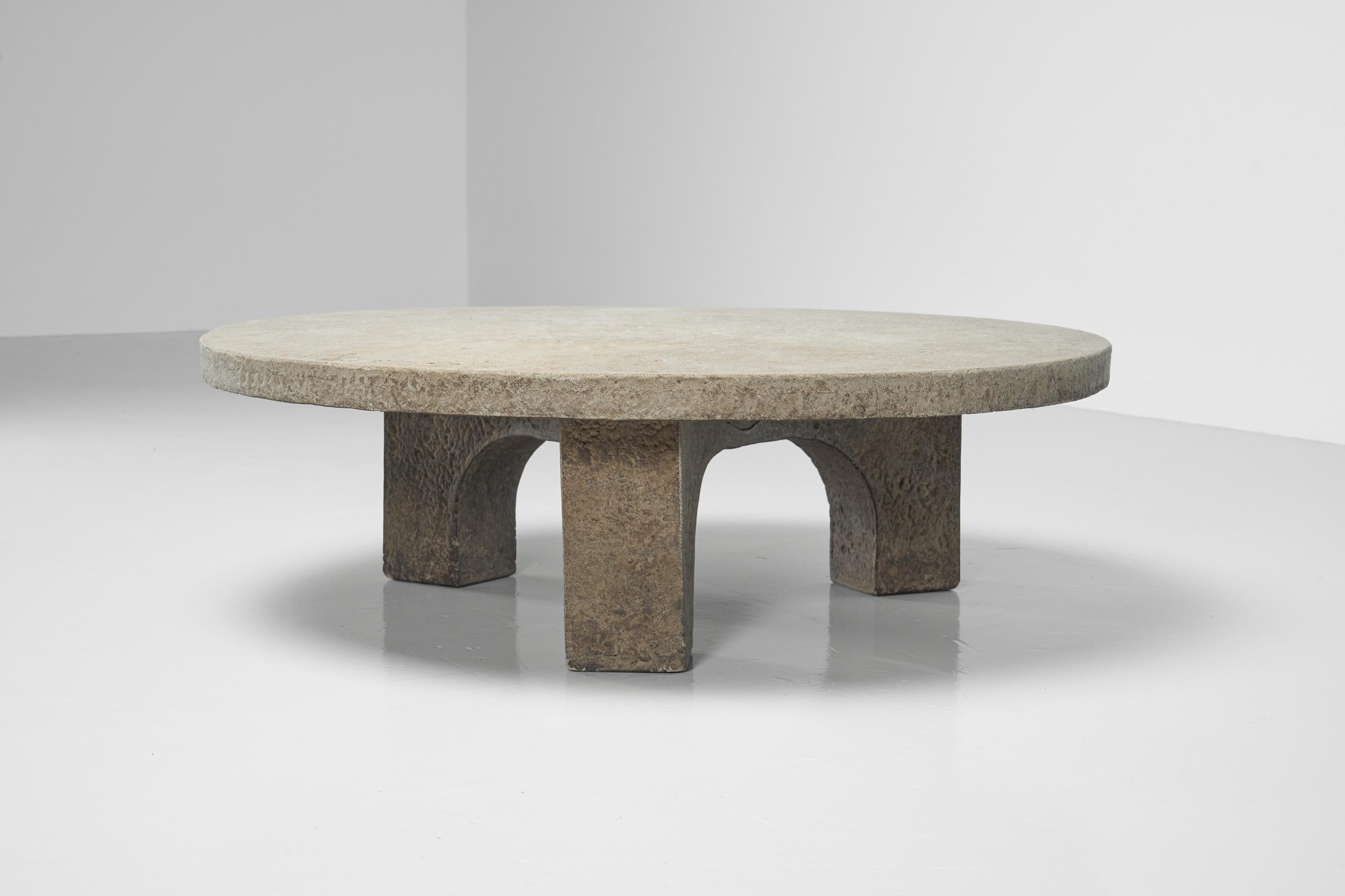 Brutalist Stone Coffee Table the Netherlands, 1970 2