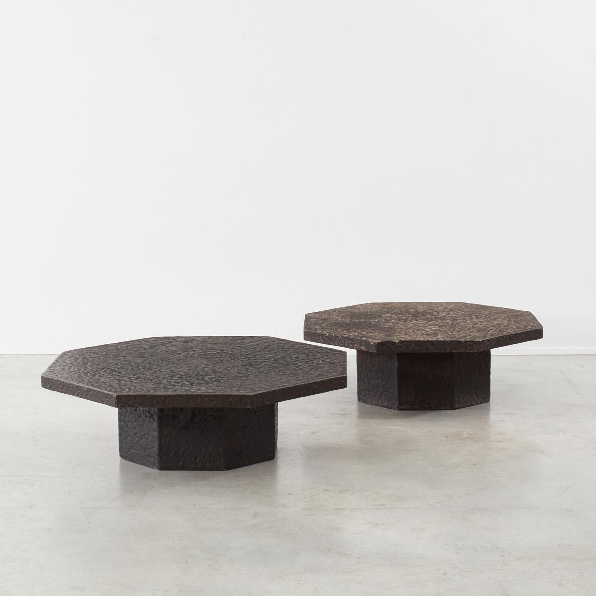 Brutalist Stone-Esque Octagonal Coffee Table, Netherlands, 1970s 3